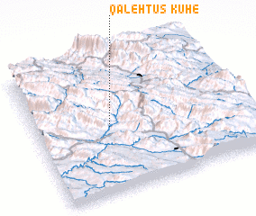 3d view of Kūh-e Qal‘eh Ţūs